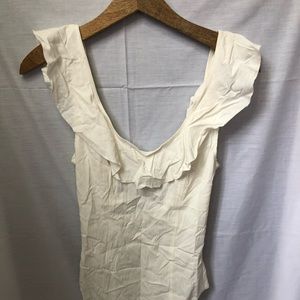 White free people bodysuit